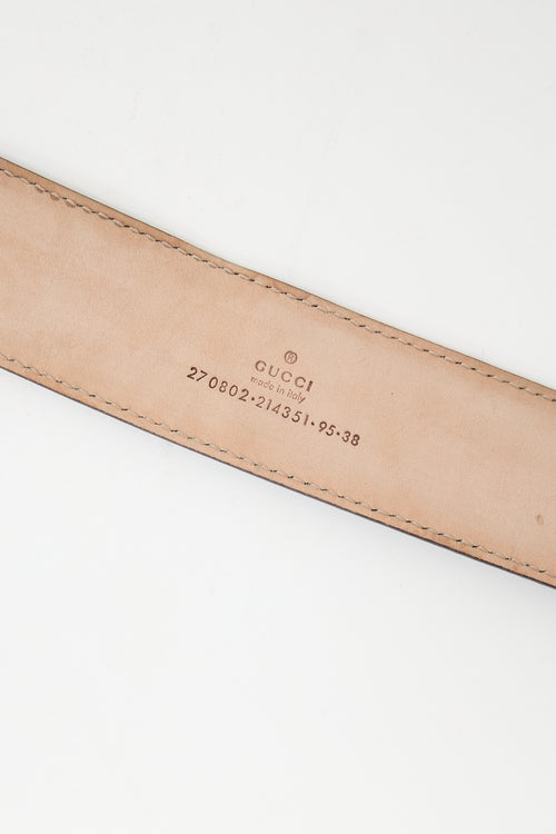 Gucci Grained Leather GG Marmont Belt