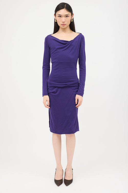Gucci Draped Wool Knit Dress