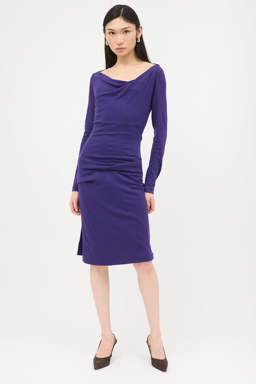 Gucci Draped Wool Knit Dress