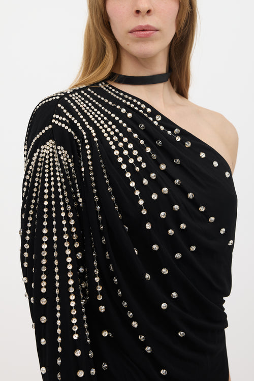 Gucci Embellished One Shoulder Dress