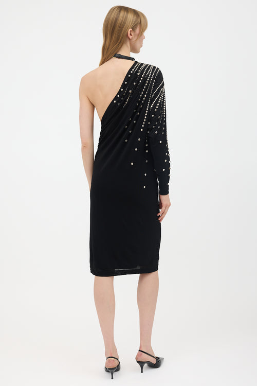 Gucci Embellished One Shoulder Dress