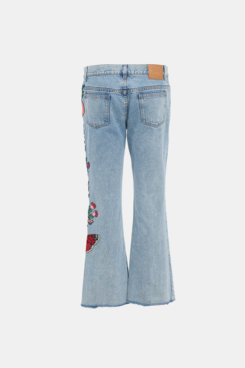 Gucci Embroidered Jeans
