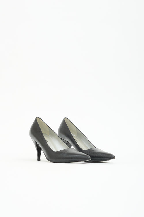 Gucci Embossed Leather Pump