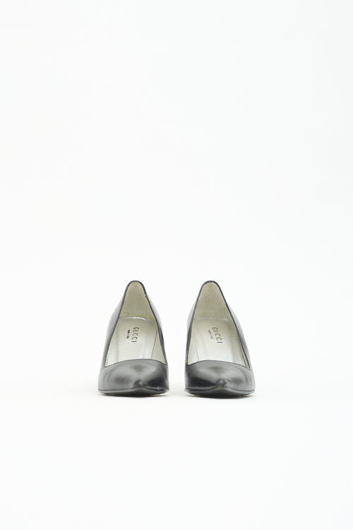Gucci Embossed Leather Pump
