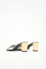 Gucci Embossed Leather Sandal