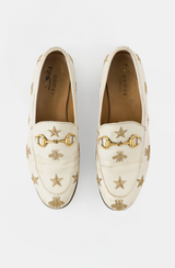 Gucci Embroidered Leather Jordaan Loafer