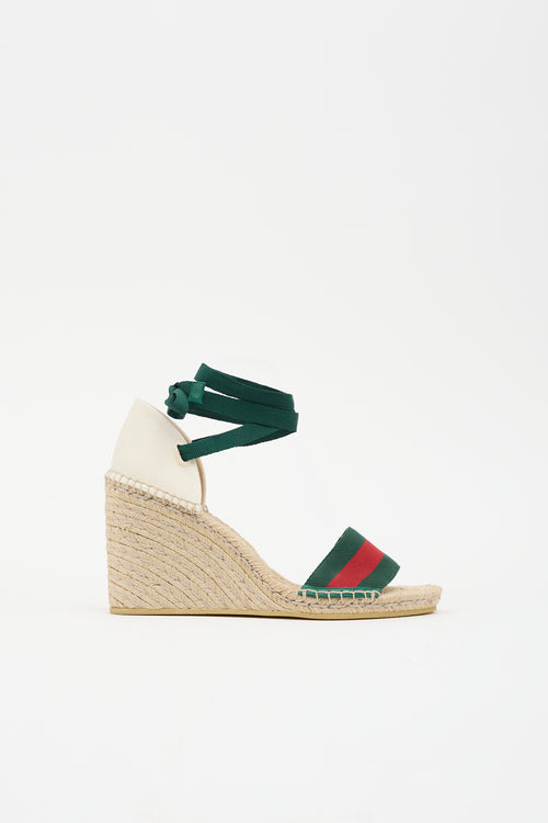 Gucci Lilibeth Web Espadrille Sandal