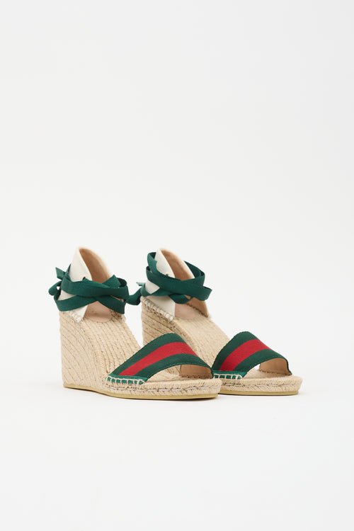 Gucci Lilibeth Web Espadrille Sandal