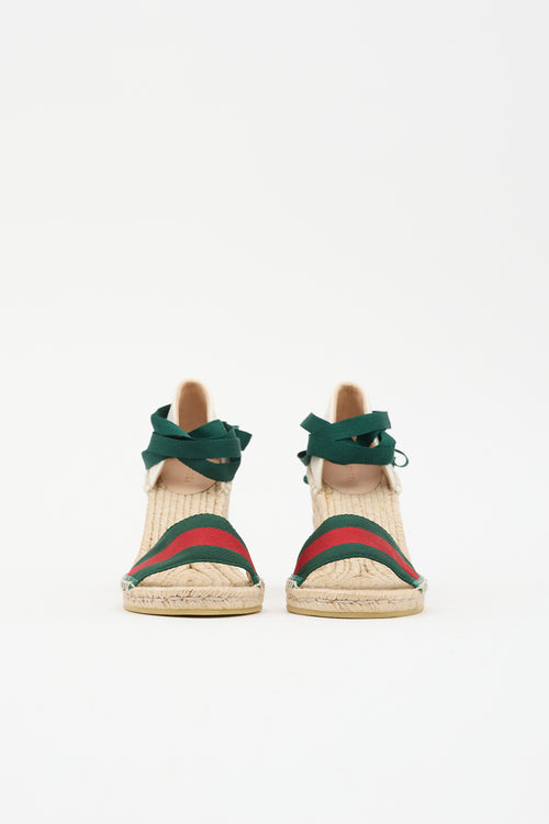 Gucci Lilibeth Web Espadrille Sandal