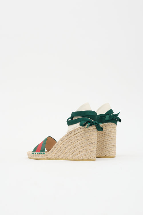 Gucci Lilibeth Web Espadrille Sandal