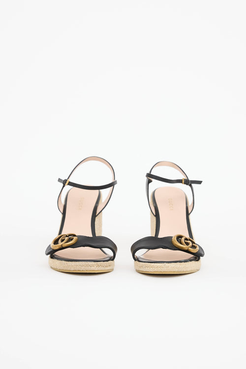 Gucci GG Espadrille Wedge Sandal
