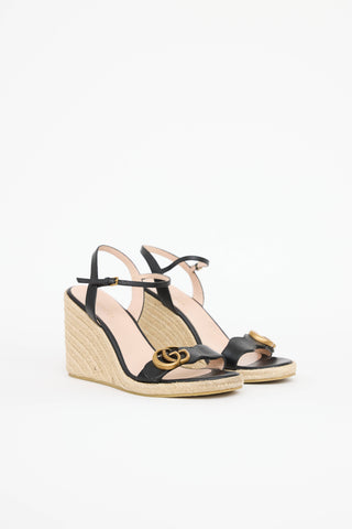 Gucci GG Espadrille Wedge Sandal