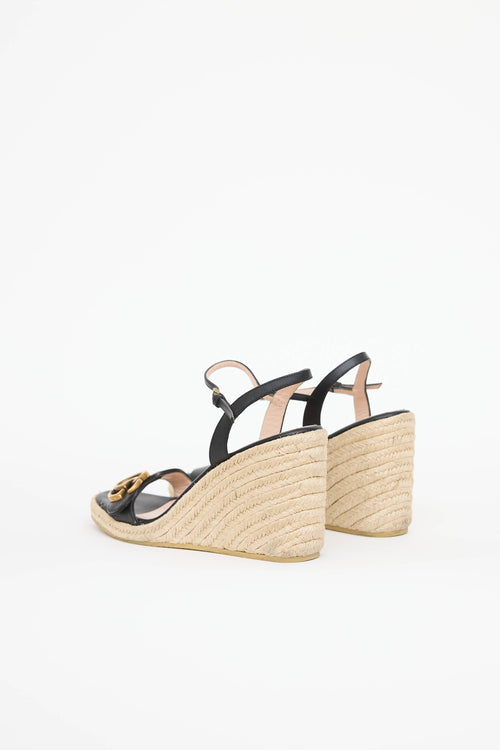 Gucci GG Espadrille Wedge Sandal