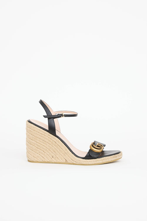 Gucci GG Espadrille Wedge Sandal