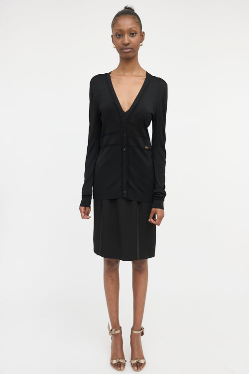 Gucci Eyelet Logo Cardigan