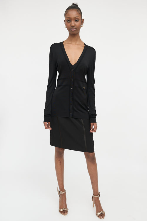 Gucci Eyelet Logo Cardigan