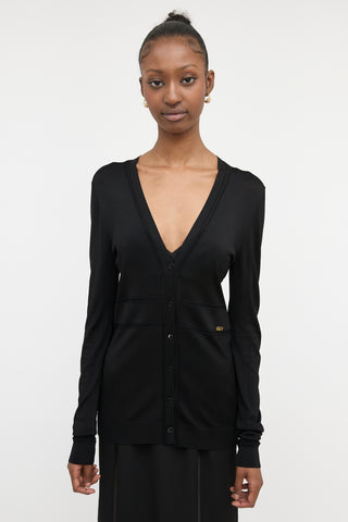 Gucci Eyelet Logo Cardigan