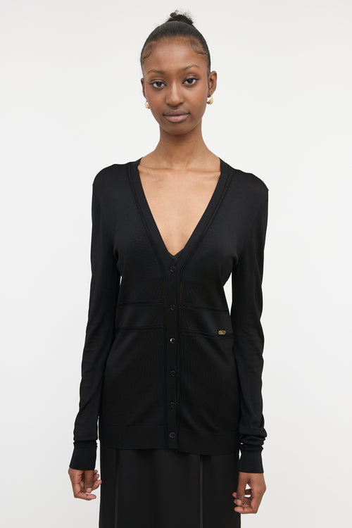 Gucci Eyelet Logo Cardigan