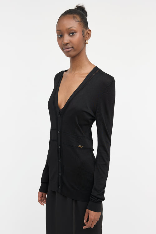 Gucci Eyelet Logo Cardigan