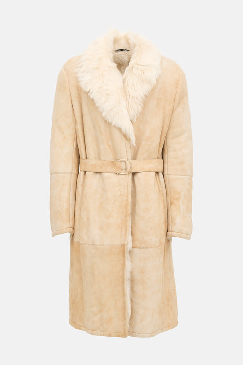 Gucci FW 2001 Shearling Long Coat