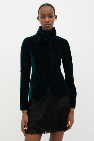 Gucci FW 2005 Quilted Velvet Jacket