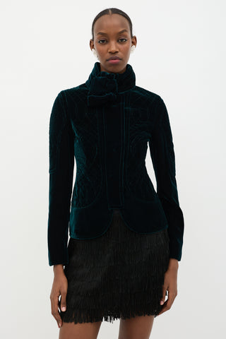 Gucci FW 2005 Quilted Velvet Jacket