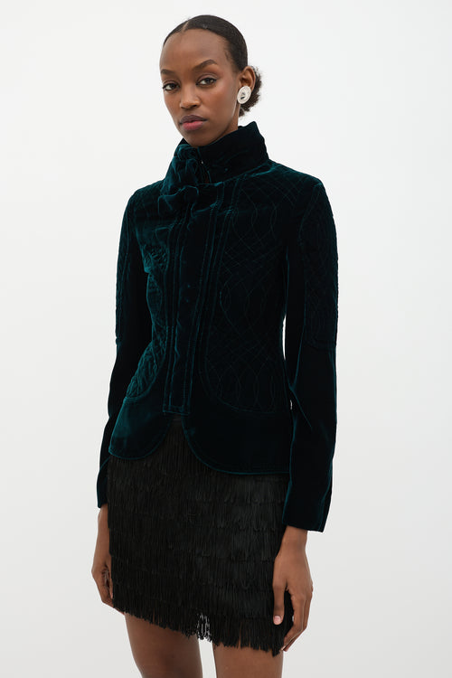 Gucci FW 2005 Quilted Velvet Jacket