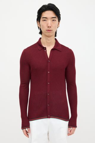 Gucci FW 2025 Ribbed Knit Polo