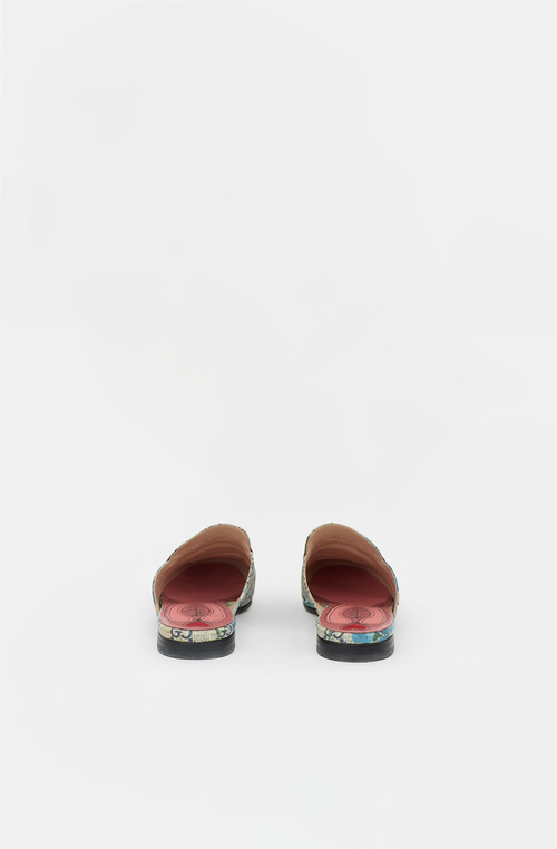 Gucci Coated Canvas Floral GG Princetown Mule