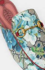 Gucci Coated Canvas Floral GG Princetown Mule
