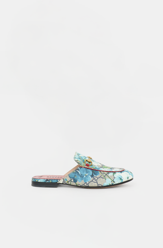 Gucci Coated Canvas Floral GG Princetown Mule