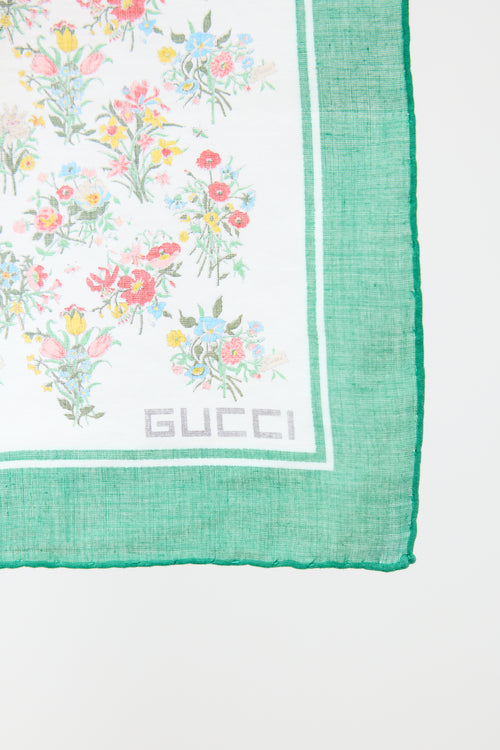 Gucci Floral Printed Scarf