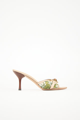 Gucci Floral Bamboo Mule