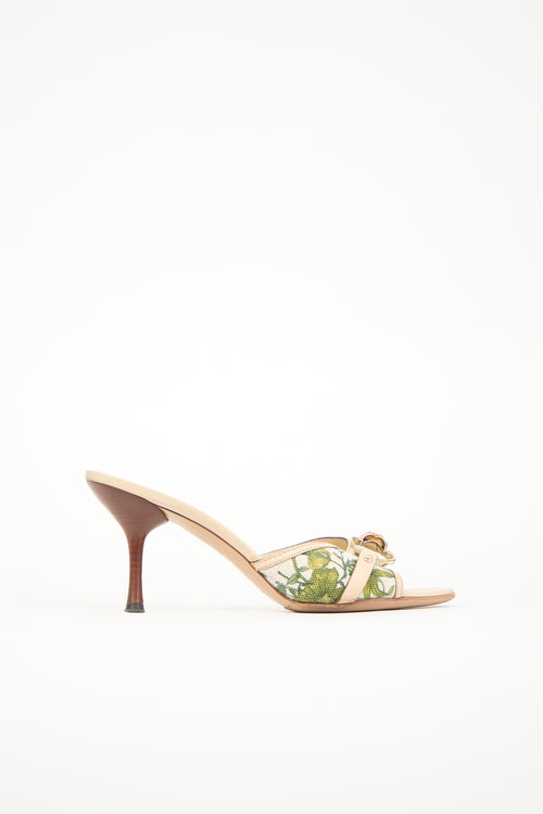 Gucci Floral Bamboo Mule