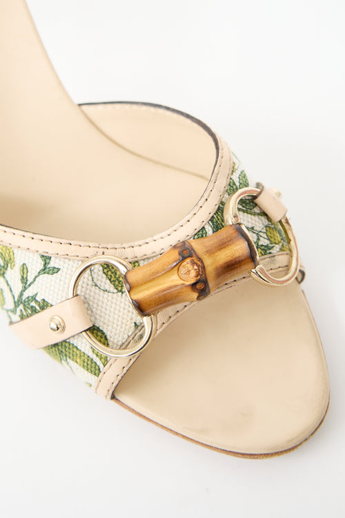Gucci Floral Bamboo Mule
