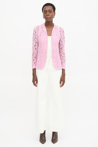 Gucci Floral Lace Blazer