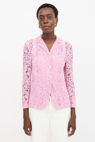 Gucci Floral Lace Blazer