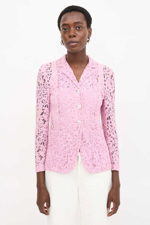 Gucci Floral Lace Blazer