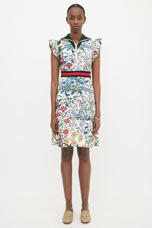 Gucci Floral Web Midi Dress