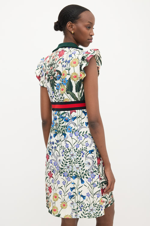 Gucci Floral Web Midi Dress