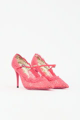 Gucci Fluorescent Lace Virginia Pump