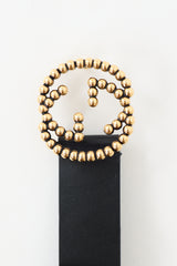 Gucci Leather & Beaded GG Belt