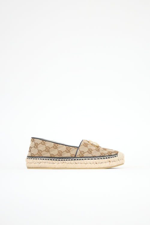 Gucci GG Canvas Marmont Espadrille Flat