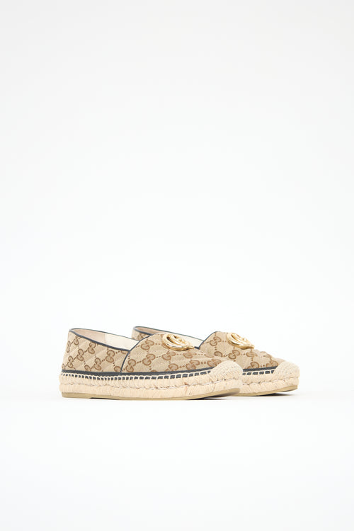 Gucci GG Canvas Marmont Espadrille Flat