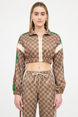 Gucci Cropped GG Supreme Co-ord Set