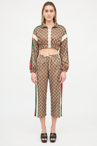 Gucci Cropped GG Supreme Co-ord Set