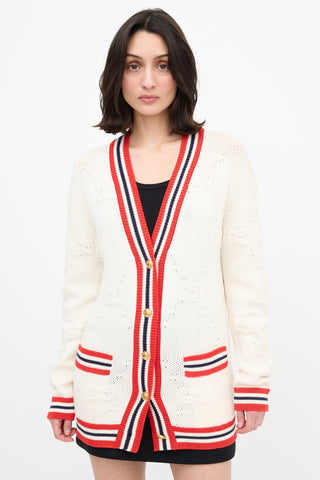 Gucci GG Jacquard Stripe Cardigan