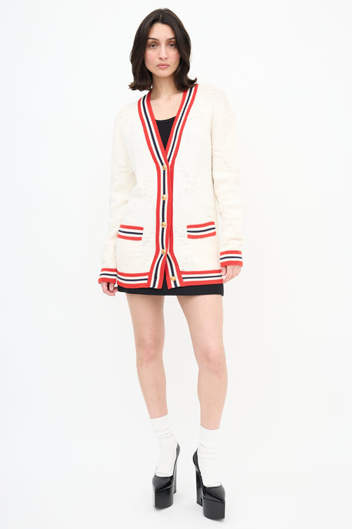 Gucci GG Jacquard Stripe Cardigan