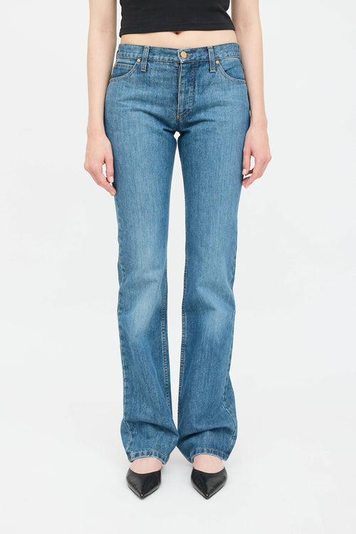 Gucci Embroidered Logo Pocket Jeans