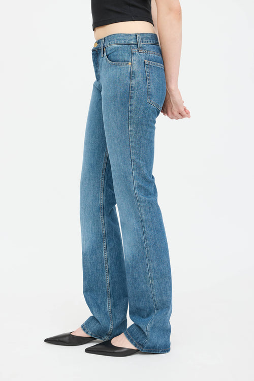 Gucci Embroidered Logo Pocket Jeans